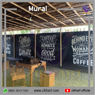 lukisan kaligrafi dan mural