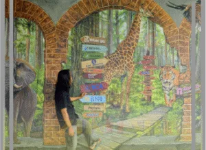 lukisan kaligrafi dan mural