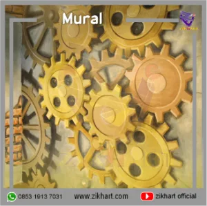 lukisan kaligrafi dan mural